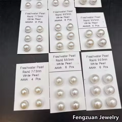 2-11.5mm 2A 3A 4A 5A Real Natural Freshwater Round Loose Pearl Beads DIY Jewelry Making Pearls Earri