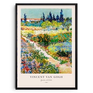 Van Gogh Wall Painting - Garden at Arles, Bedroom Decor, Study Desk Decoration, Desk Poster