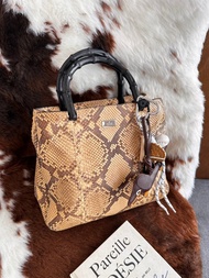 中古包 Gucci 古馳 竹節蛇皮托特包