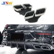 Car Stainless Steel  Exhaust Muffler Tips For Mercedes Benz W205 Class C C200 C300 C260 C180 Four Ou