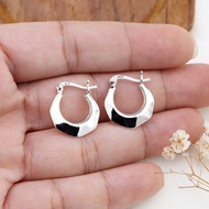 Crescent moon silver jewelry design hoop earing 16mm 🌙⭐ 925 silver Earing Hoops Mira Silver