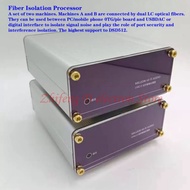 Optical fiber isolation processor, using dual LC optical fiber connection, used between PC/phone 0TG
