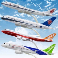 Metal Aircraft Model Simulation Alloy 747 Aircraft Model Boeing 737 Commercial Flying 16cm Airbus a3