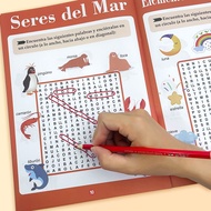 Spanish Word Search Workbook for Kids, Spanish Vocabulary Puzzle Activity Book, Preschool Beginner S