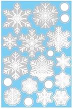 Nvzi-b 152 Pcs/ 8 Sheets Christmas Snowflakes Wall Decals White Snowflake Stickers Removable Window 