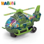 Mainan Helikopter Anakm Elektrik dengan Suara&Lampu Roda Universal Hadiah Seru Mainan Pesawat Heliko