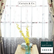 [1PC - Sheer] Curtain & Co. Sheer Curtain For Window / Door Floral Window Curtain Langsir Bunga Lang