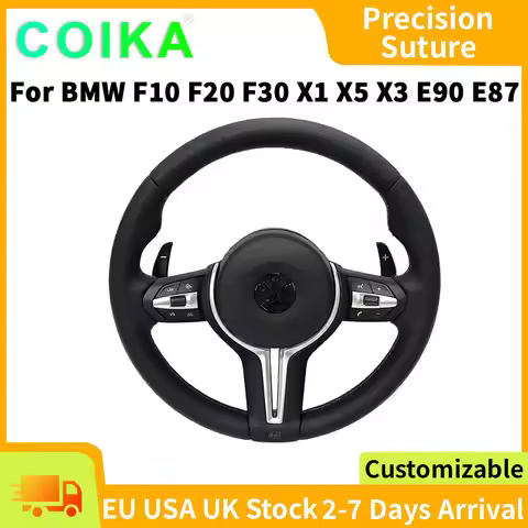 M Sport Full Leather Steering Wheel For BMW M3 F30 F15 F16 F20 F21 F25 F26 M5 F10 F11 F06 F07 F12 F1