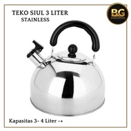 BG - Whistling Kettle with Sound, Stainless Steel Water Heater 3 Liter Whistling Kettle/