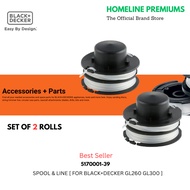 SPOOL & LINE [ FOR BLACK+DECKER GL260 GL300 ] 5170001-39 [ SET OF 2 ROLLS ]