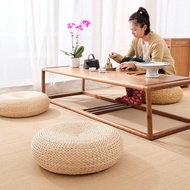 S-6🏅Pu Tuan Cushion Japanese Tatami Cushion Rattan Woven Meditation Cushion Meditation Cushion Floor Woven Stool Floor S