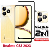 2in1 Screen Protector Film For Realme C53 C63 C61 Transparent Phone Screen Protector For Realme C53 