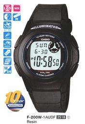 全新CASIO手錶(美運公司)F-200W-1A 【10年電池貪睡裝置閏年自動調整多功能錶】破盤價