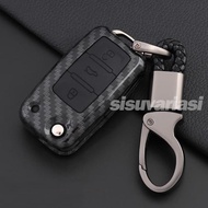Key Cover Case remote Carbon Key Volkswagen VW MK5 MK6 Polo Tiguan