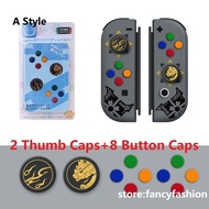 Nintendo Switch Monster Hunter Rise Thumb Grip Caps, 2จอยสติ๊กซิลิโคน Thumb Grip + ปุ่ม D Caps สำหรับ Nintendo Switch V2