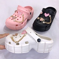 [SIZE 36-41] Women Trendy Sandal Heel Women Sandal Hole Shoes Women Sandal Kasut Wanita
