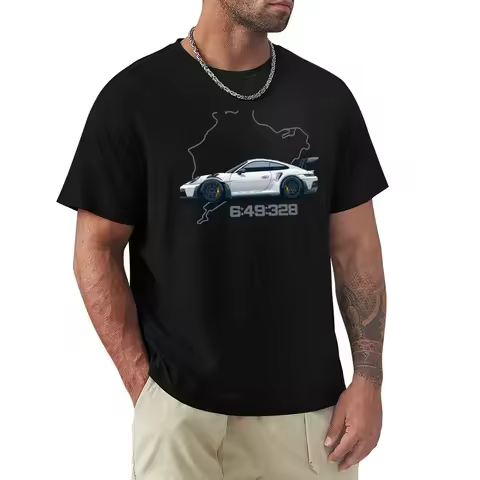 992 GT3 RS Nordschleife T-shirt For A Boy Plus Size Tops Boys Whites Men Clothes Tees Fashion Oversi