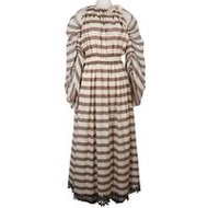 Pre-owned FENDI cocktail dress, FD9622 A38D, polyester and polyurethane, beige, for women.