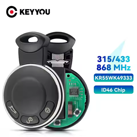 KEYYOU With Battery KR55WK49333 PCF7953 ID46 315/433/868MHz Car Remote Key For BMW MINI Clubman Cabr
