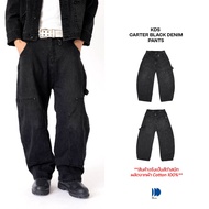 Kodangs Carter Black Denim Pants กางเกงยีนส์ขายาวสีดำ ทรงกระบอกใหญ่ ขากว้าง Baggy Jeans