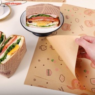 SPIRAKOGEO 50pcs Baking Paper, Oil-Proof Non-Stick Sandwich Wrapping Paper, Disposable Air Baking Ac