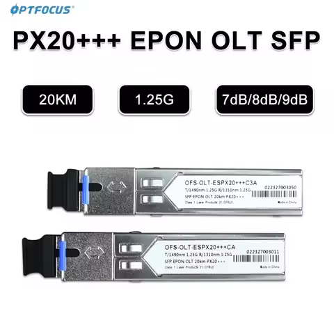 OPTFOCUS EPON GBIC 7dB 8dB 9dB Mini GBIC 1.25G PX20+++ 20km EPON OLT C++ SFP Compatible with Fiberho