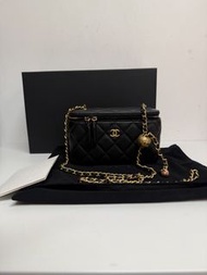 23年 Chanel 金球長盒子 vanity case 小盒子 wallet on chain