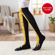Funky Chicken Leg High Socks - 2 Pairs Novelty Crew Socks for Gym, Cosplay & Halloween (Black)  Stok
