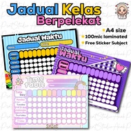 School Timetable Jadual Waktu Murid Sekolah Berpelekat