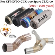 Slip On For CFMOTO CLX-700 CLX700 CLX 700 Sport 2020 - 2023 Motorcycle Exhaust Escape Systems 51mm M