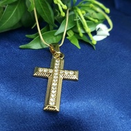 Medium Cross 10K Gold Necklace