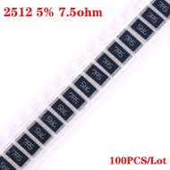 100pcs 2512 SMD Resistor 7.5ohm 7.5R 7R5 Chip Resistance 1W