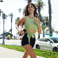 [ANDAR]Air Cooling Sleeveless Tie-Up Cropped Top(Detachable Bra Pad) Women Clothes korea style Work 