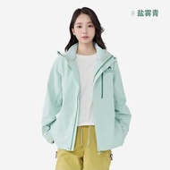 【駱駝追風者2.0】Camel衝鋒衣防水防風三合一秋冬外套女-鹽霧青（平行進口）