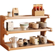 3-Tier Wooden Mug Holder Countertop, Coffee Cup Holder Mug Display Coffee Mug Organizer Mug Rack for