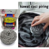Big Abuk Besi Stainless Steel / Sabut Besi Cuci Piring / Kawat Cuci Piring Anti Karat / Spons Kawat 