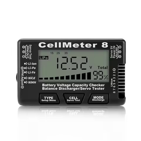 A22I RC Cellmeter 8 Digital Battery Capacity Checker Controller Tester Voltage Tester for Li-Ion NiM