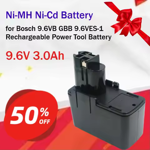 9.6V 3.0Ah Ni-MH Ni-Cd Battery for Bosch 9.6VB GBB 9.6VES-1 Rechargeable Power Tool Battery Grade A 