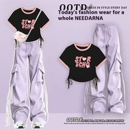 YADOU ชุดฤดูร้อนแฟชั่นสำหรับเด็กผู้หญิงมีดีไซน์ทรงหลวมมีสไตล์และพิมพ์ลายการ์ตูน