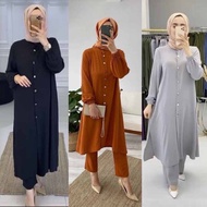 🌺SET MUSLIMAH🌺SET TUNIC LABUH ANIS~SET BAJU DAN SELUAR LABUH FULL BUTTON FUNTION~SET PUNJABI MUSLIMA