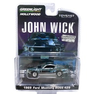GreenLight John Wick Defend Mission-1969 Ford Killing God Mustang Electroplating 1/64 Free Protectiv