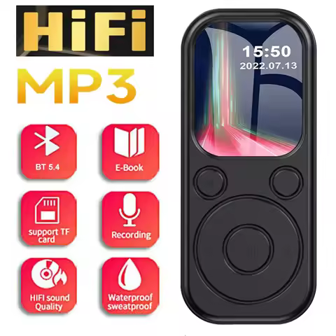 Portable MP3 Player 1.8 Inch Color Screen Walkmen Hi-Fi Bluetooth Compatible Digital Audio Music Pla
