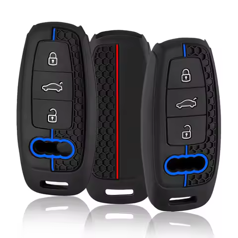 Silicone Car Smart Key Case Cover For Audi A3 8Y A4 A6 A7 A8 E-tron Q5 Q8 C8 D5 Auto Styling Protect