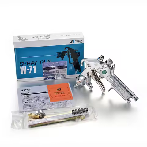 Japan ANEST IWATA W-71 Spray Gun Car Furniture Paint Spraying High Atomization 1.0/1.3/1.5/1.8 Nozzl