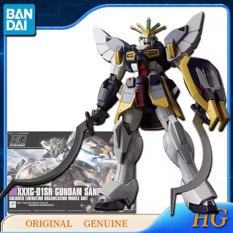 Bandai Original Genuine HG XXXG-01SR GUNDAM SANDROCK Anime Action Figures Toys for Boy Girl Kid Gift