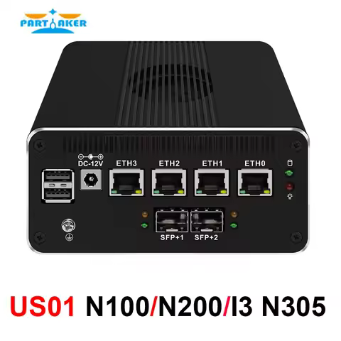 Partaker 12th Gen Firewall Appliance Intel i3-N305 N200 N100 2x10G SFP 4x i226-V 2.5G DDR5 NVMe Soft