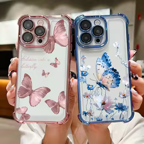 Phone Case For Realme C53 C51 C55 C15 C12 C11 2021 C20 C35 C33 Realme 9 Pro Plus 14 5G Butterfly Pla