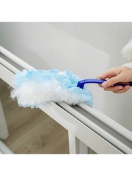 1把手+10張替換布靜電除塵工具一次性雞毛撢子,適用於家庭清潔,非常適合清潔塵土