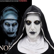Movie The Nun 2 Nun Mask Halloween Horror Makeup Mask Trick Face Scary Latex Headgear