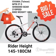 Oyama Bicycle (Taiwan) - FREEDOM 2.3  - Free Shipping - Mtb 27.5 (SHIMANO 21 SPEED)